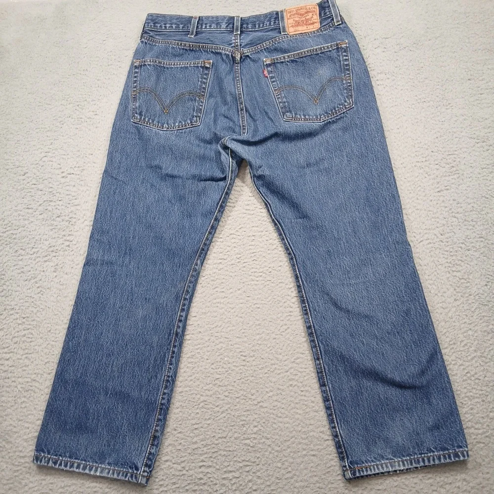 Levi's 501 Jeans Men 38x30‎ Blue Button Fly 100% Cotton Dominican Made